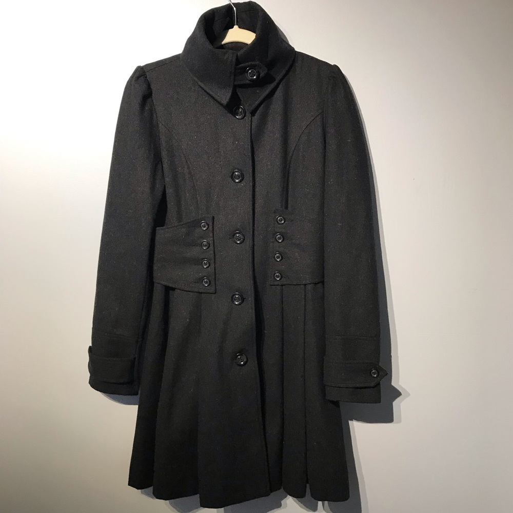 Anthropologie Hazel Wool Blend PeaCoat Small 4/6